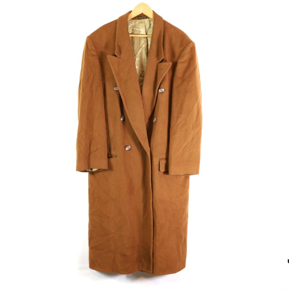 Christian Aujard Vintage Cashmere Blend Double Breasted Overcoat size 40